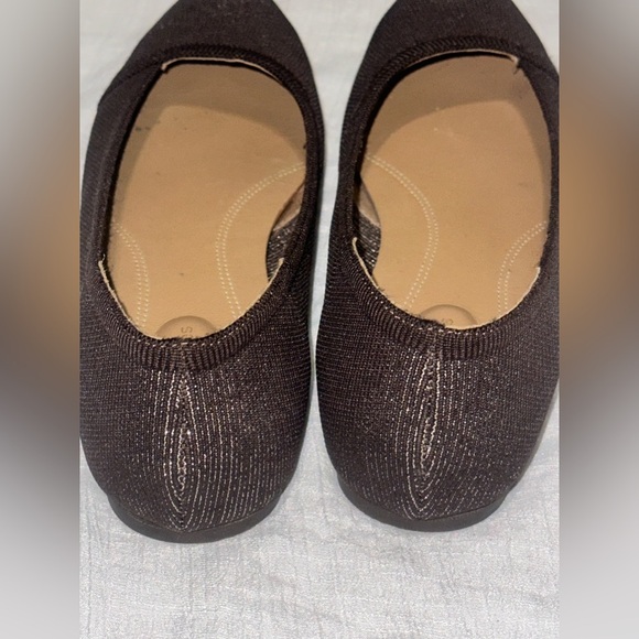 Hush Puppies Sadie Knit Ballet Flats Brown/Gold Size 8.5 - Picture 3 of 5